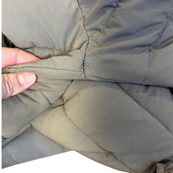 ZARA Light Brown Long Sleeve Full Zip Hooded Puffer Jacket Women's Size Small - Picture 8 of 9